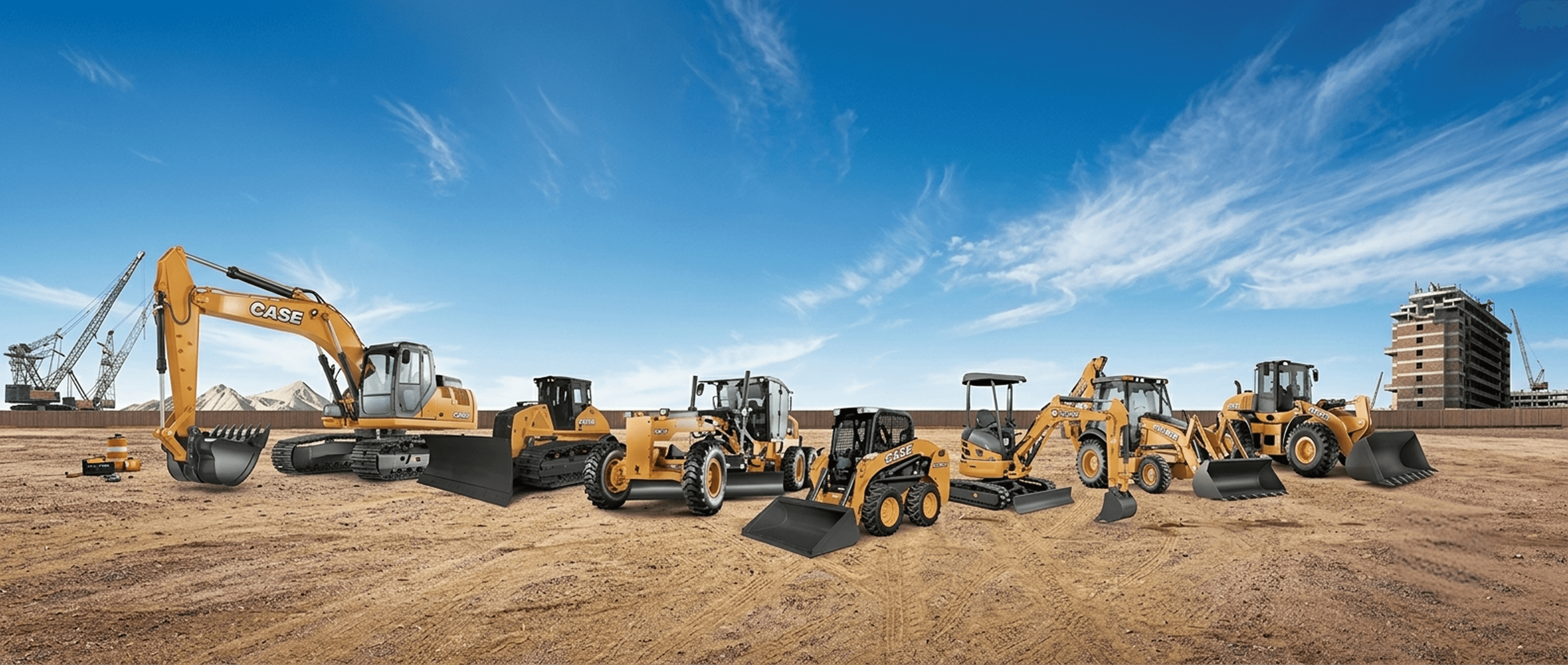 Heavy machinery at a construction site