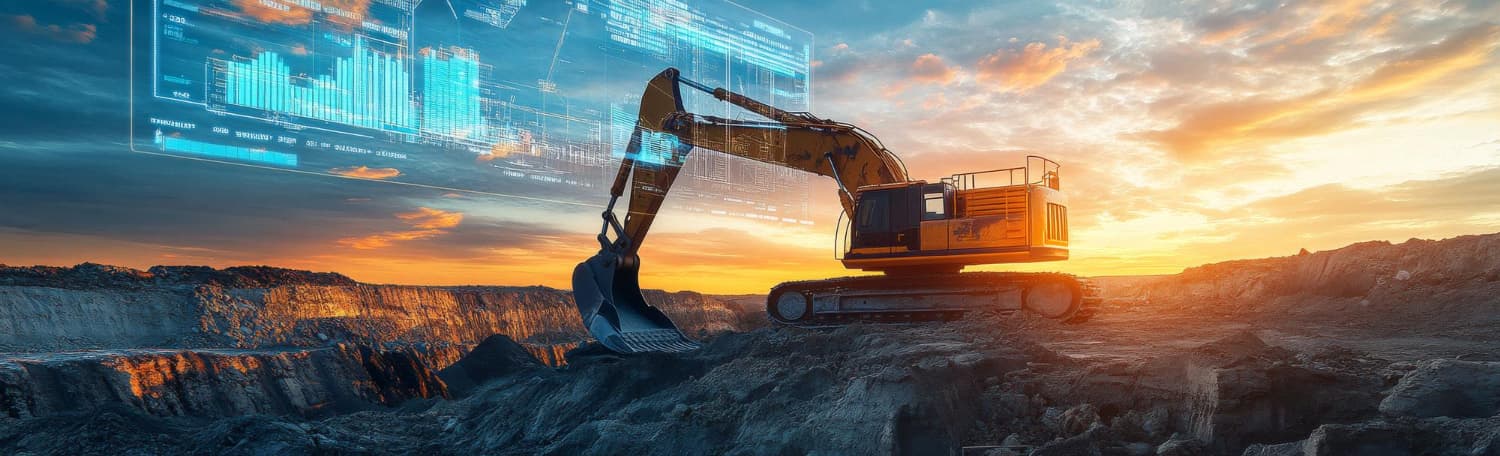 Heavy machinery at a construction site